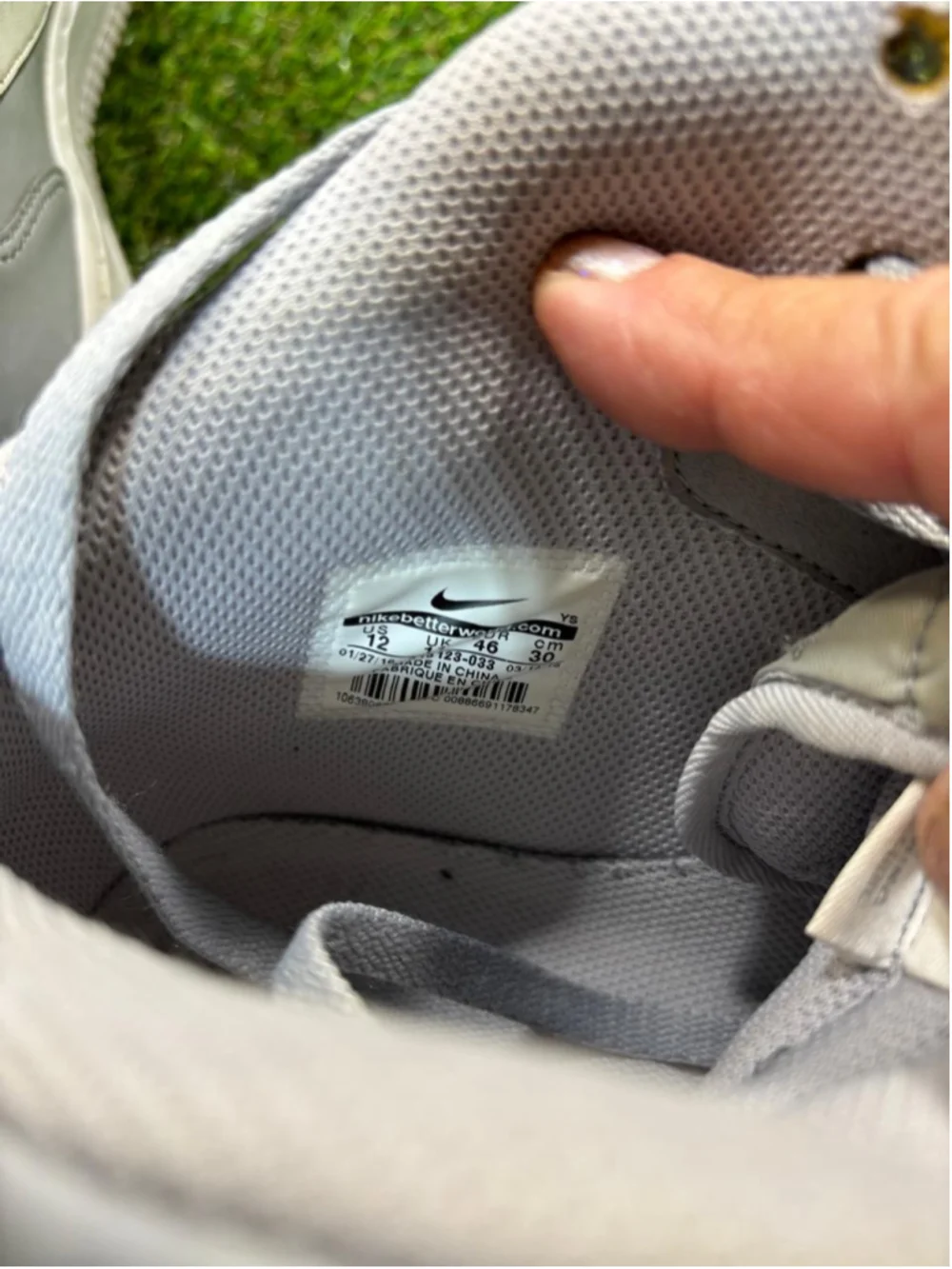 Men's Nike Air Force 1 Mid Sneakers Grey White Size 12 #E123